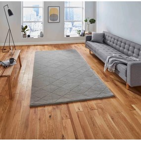 Сив вълнен килим , 150 x 230 cm Kasbah - Think Rugs