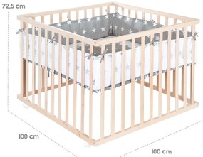 Кошара за игра в естествен цвят 100x100 cm - Roba