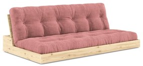 Розов разтегателен диван от велур 196 cm Base – Karup Design