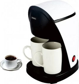 Втора ръка: Кафемашина Rosberg R51170E, 450W, 250ml, 2 чаши, Постоянен филтър, Бял