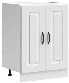 853437 vidaXL Шкаф за мивка "Kalmar" Бял 60x46x81,5 cm Инженерна дървесина