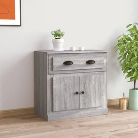 816430 vidaXL Сайдборд, сив сонома, 70x35,5x67,5 см, инженерно дърво