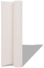 43627 vidaXL Двустранна градинска ограда, 90x500 см, бяла