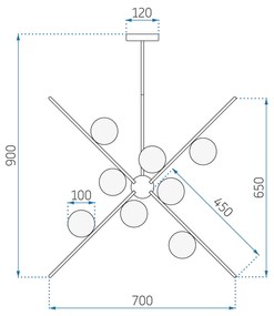 Плафон APP998-12CP