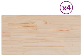 847435 vidaXL Плотове за маси, 4 бр, 90x45x2,5 см, правоъгълни, бор масив