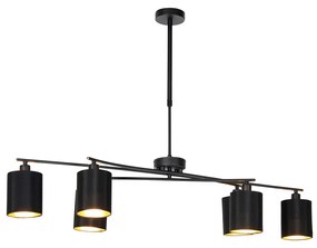 Интелигентен висящ аплик черен регулируем с 6 Wifi B35 - Lofty