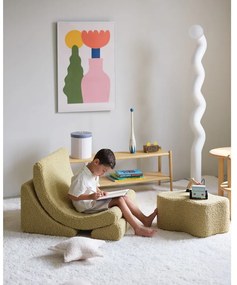 Зелен детски стол от букле Moon – Wigiwama