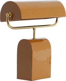 Оранжева метална настолна лампа (височина 38 cm) Cardona – Light &amp; Living