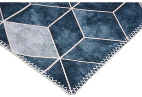 Тъмносин и кремав килим, който може да се мие, 80x50 cm - Vitaus
