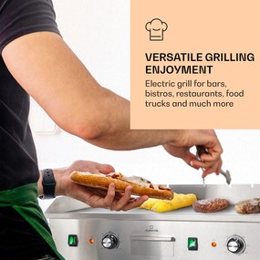 Klarstein Grillmeile 4400, електрически грил, Plancha, 2x2200W, грил плоча от неръждаема стомана