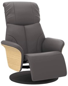 356627 vidaXL Наклоняем стол с поставка за крака, сив, изкуствена кожа