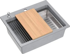 гранитна мивка KURT 110 Grey Metallic