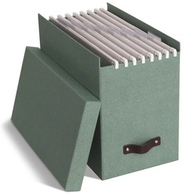 Зелен картонен органайзер за докумнети Johan Canvas Paper Laminate – Bigso