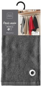 Антрацитна памучна кърпа от тери 50x50 cm Cuistot – douceur d'intérieur