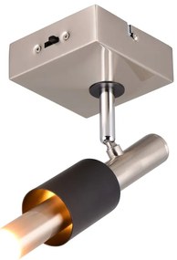 LED прожектор в черен и сребрист цвят 20,5x10 cm Ikaris – Trio Select