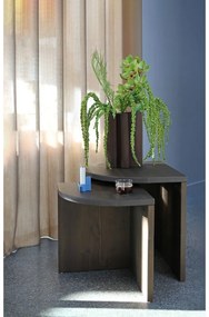 Тъмнокафяви масички за кафе в комплект 2 бр. от масивен бор Combine – Karup Design