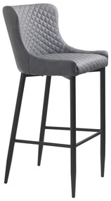 Сив бар стол от имитация на кожа (височина на седалката 77 cm) Ottowa – Unique Furniture