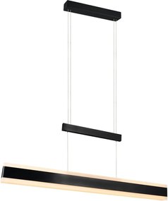 Матово черно LED висящо осветително тяло с метален абажур Arcola – Trio