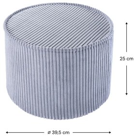 Син детски пуф от рипсено кадифе – Wigiwama