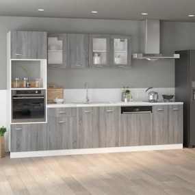 815562 vidaXL Долен шкаф "Lyon", сив, цвят сонома, 60x46x81,5 см, инженерно дърво