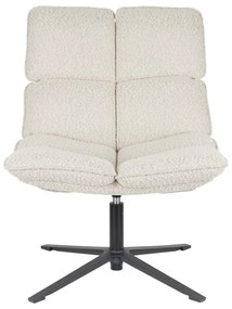 Кремаво въртящо се кресло от букле Bros – White Label