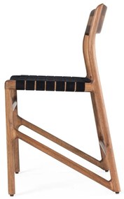 Трапезен стол в черен и кафяв цвят Fawn – Gazzda