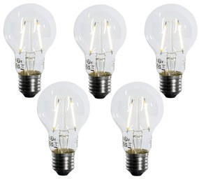 Комплект от 5 LED крушки E27 A60 със сензор за здрач 2.5W 250 lm 2700K
