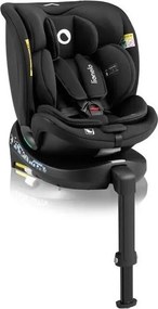Lionelo - въртящо се автокресло с база NAVY i-Size 40–150 см, черно