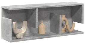 854835 vidaXL Стенен шкаф, 80x20x30 см, бетонно сив, инженерно дърво