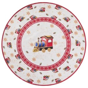Червен кръгъл килим с коледен мотив ø 160 cm Toy's Delight Train – Villeroy&Boch