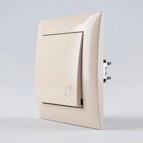 Бутон за Звънец с Рамка OSTE JNH008-W BEIGE