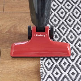 Втора ръка: Прахосмукачка вертикална Rosberg R51001A, 600W, 800 ml, HEPA филтър, Използване като ръчна, Червен