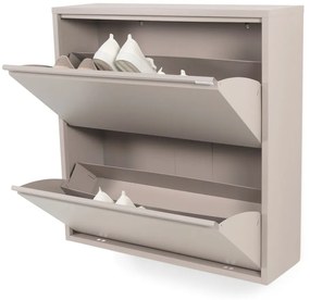 Сиво-бежов метален шкаф за обувки Billy - Spinder Design
