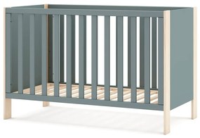 Детско креватче 60x120 cm в естествен цвят/сиво-зелено Esteban – Marckeric