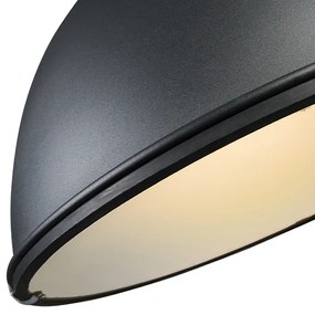 Интелигентен индустриален висящ аплик черен 53 см с A60 Wifi - Sicko