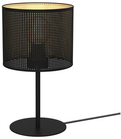 Настолна лампа LOFT SHADE 1xE27/60W/230V Ø 18 см черна/златиста
