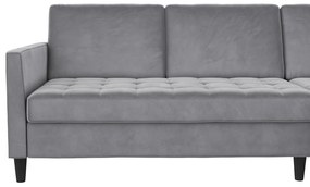 Светлосив кадифен ъглов диван Presley – Støraa