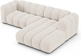 Кремав шенилов ъглов диван (десен ъгъл) Lupine – Micadoni