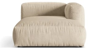 Бежов кадифен модул за диван (десен ъгъл) Martina – Micadoni