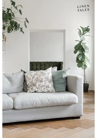 Зелена ленена калъфка за възглавница , 45 x 45 cm - Linen Tales