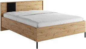 Легло Como-Естествено дърво-Черен