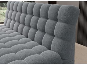 Сив сгъваем/с място за съхранение диван от прежда с примки от букле 197 cm Clareta – ELTAP