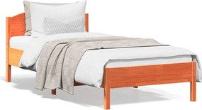 842617 vidaXL Рамка за легло без матрак, восъчнокафяв, 100x200 см, бор масив