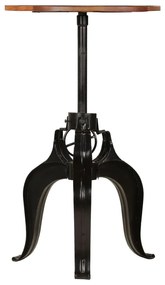 245267 vidaXL Бар маса, регенерирано дърво масив, 60х(76-110) см