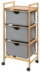 Сив/кафяв бамбуков рафт за баня 44x96 cm Bahari – Wenko