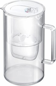 Кана за филтриране на вода Aquaphor Glass 120021, 2.5 л, Стъкло, Брояч, Филтър с магнезий, Бял