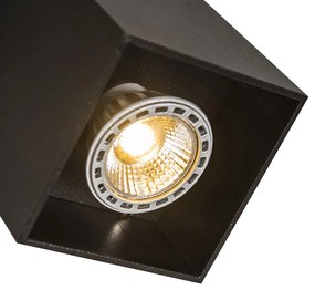Модерен повърхностно монтиран прожектор черен GU10 50mm - Qubo