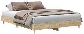 3328710 vidaXL Рамка за легло без матрак сонома дъб 150x200 см инженерно дърво