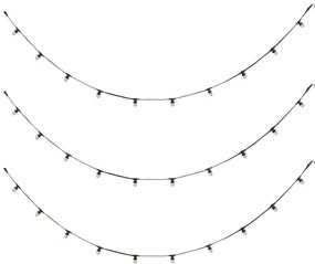 Свързващи се черни гирлянди с щепсел 18 м вкл. E27 P45 30 лампи IP44 - Lubber