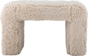 Бежова табуретка от изкуствен косъм Bobbie – Bloomingville